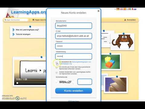 Registrieren bei LearningApp org