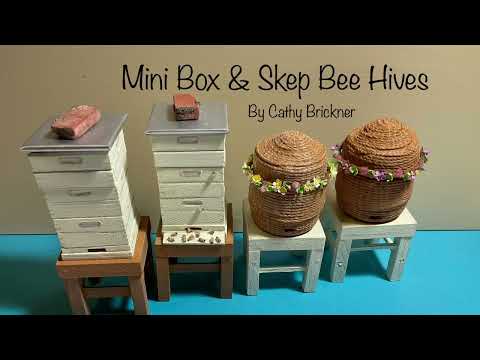 , title : '1:12 scale DIY Mini Box & Skep Bee Hives & beekeeper apiary tools & accessories'