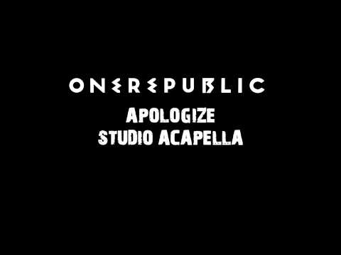 HD Apologize - OneRepublic ft. Timbaland Studio Acapella