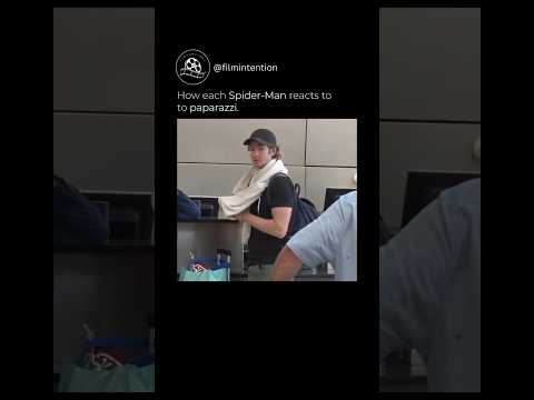 Andrew Garfield smiled for the camera, but Tobey had a completely different reaction