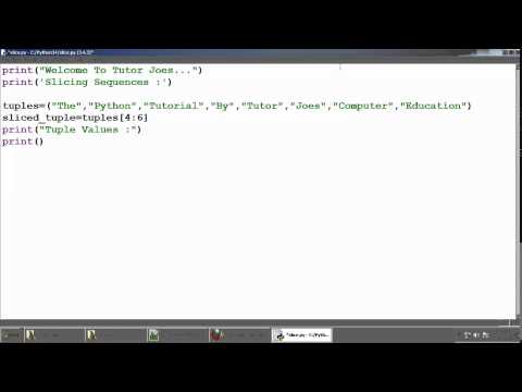 Python Tutorial Sliced Sequence In Python Tamil Part 17