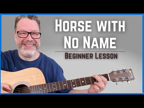 EASY 2 Chord Song - Horse with No Name Guitar Lesson