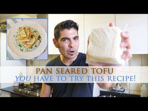 Pan Seared Tofu Recipe with Yogurt & Spinach Sauce