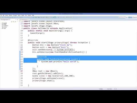 JavaFx Tutorial For Beginners 4   How to Use Lambda Expressions to Handle Events