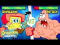 SpongeBob Fight Scenes With HEALTHBARS 60 Minute Compilation SpongeBobOfficial