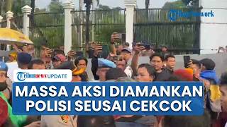 Massa Aksi Diamankan Polisi seusai Terlibat Cekcok di Depan Gedung DPR hingga Desak Dibebaskan