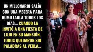 MILLONARIO HUMILLABA A UNA MESERA A DIARIO… PERO EN SU FIESTA, TODOS QUEDARON SIN PALABRAS AL...