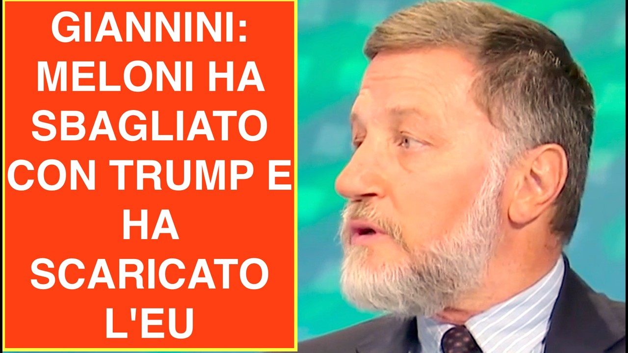 GIANNINI: MELONI HA SBAGLIATO CON TRUMP E HA SCARICATO L'EU