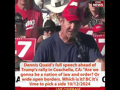 Celebrity Actor Dennis Quaid: my movie came out: Reagan starring him as Ronald Reagan; My Favorite