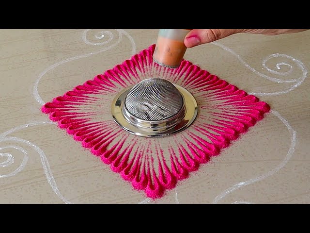 Latest muggulu rangoli design for navaratri by pakka local
