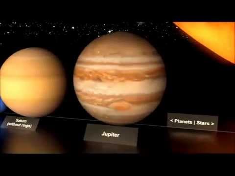 PLANET and  STAR SIZE COMPARISON EXTENDED - MIND BLOWING - HD