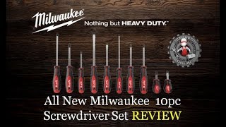 All New Milwaukee 10pc Screwdriver Kit Review (48-22-2710)