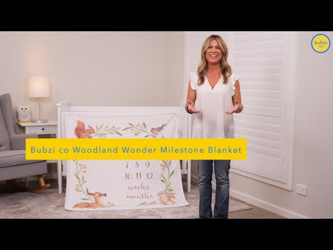 All about the Bubzi Co Baby Woodland Monthly Milestone Blanket