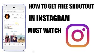 How to get free shoutout in your YouTube channel on Instagram (Mast watch)