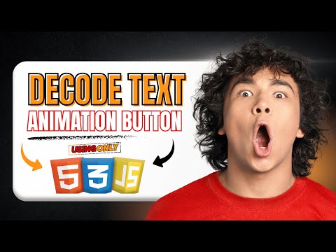 Decode Text Animation With Html Css Javascript Gsap Hover Effect Tutorial