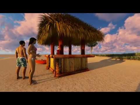 3D Rendering of Portable Bar