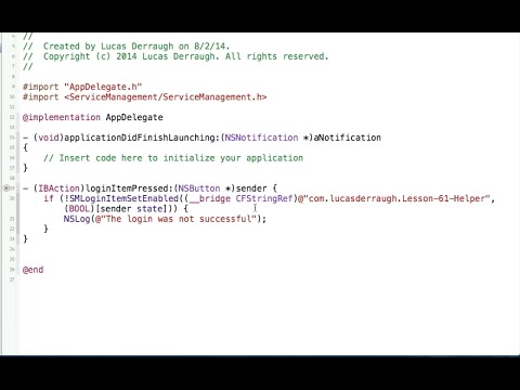 Cocoa Programming L61 - Login Items