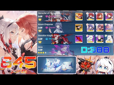 [Honkai Impact 3 SEA] EX Abyss RL (D388) - Heimdall (Fire UP) [845 pts] HF AE VK Sirin 3*