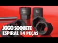 Miniatura vídeo do produto Jogo Soquetes Espiral Encaixe 1/2” com 14 Peças - Wurth - 096513 900 - Unitário