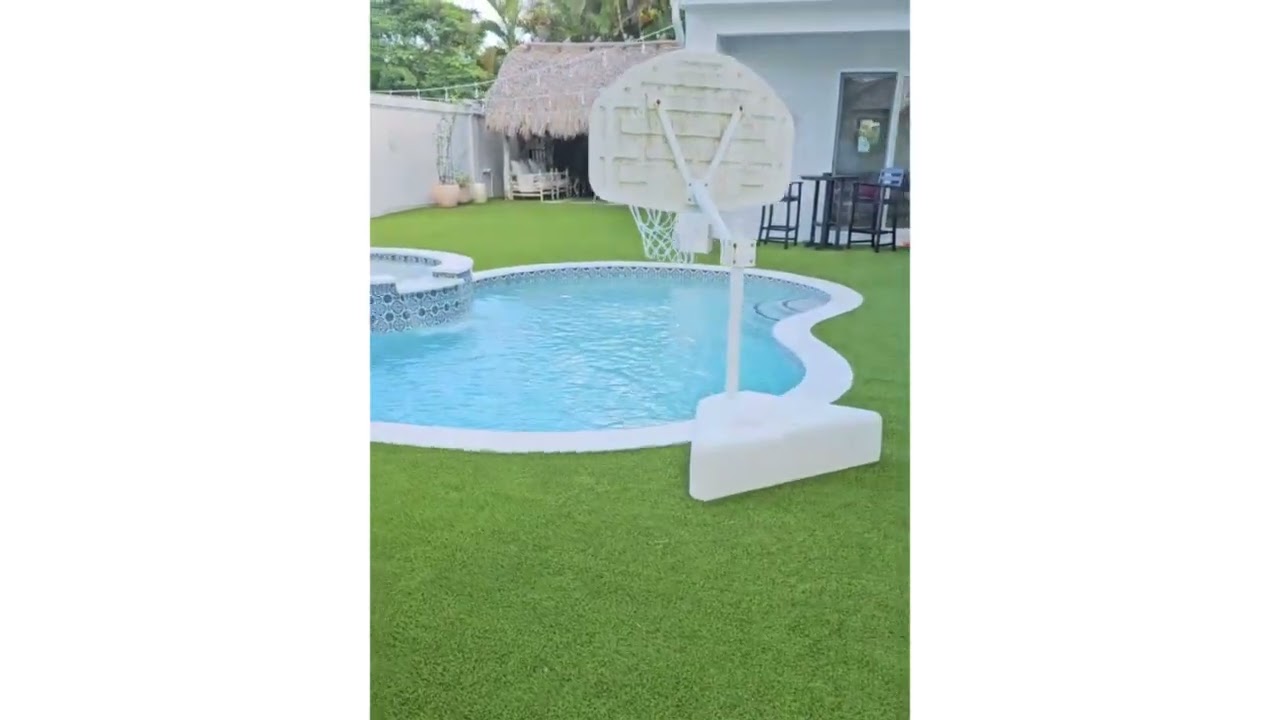 Modern new pool/backyard rejuvenation in Tequesta.