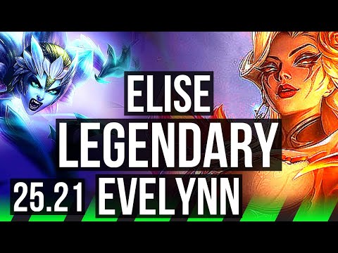 ELISE vs EVELYNN (JGL) | 19/1/9, Legendary | EUW Diamond | 25.21