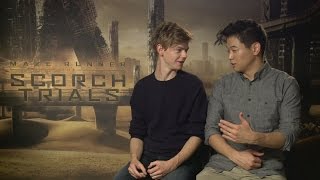 Thomas Brodie-Sangster and Ki Hong Lee talk getting close with the Maze Runner cast