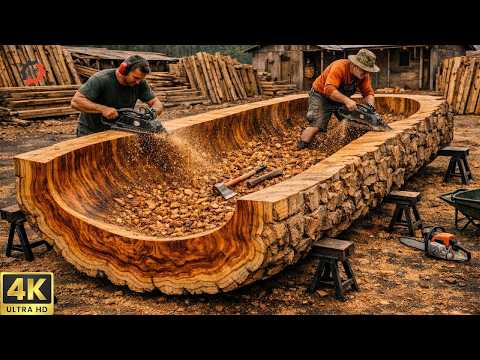 Inside the World’s Largest Wood Factory | From Giant Logs to Luxury Furniture Masterpieces