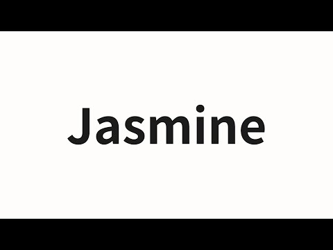 How to pronounce Jasmine | Jasmine (Jasmine in Chinese)