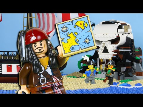 LEGO Pirate Treasure Map STOP MOTION LEGO Captain Jack Sparrow Treasure Hunt | LEGO | Billy Bricks