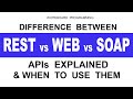 Difference Between REST API Vs Web API Vs SOAP API Explained