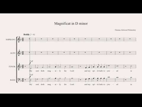 Walmisley Magnificat in D minor - alto part