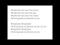 My Bonnie Lies Over the Ocean ("Sing Along with ...