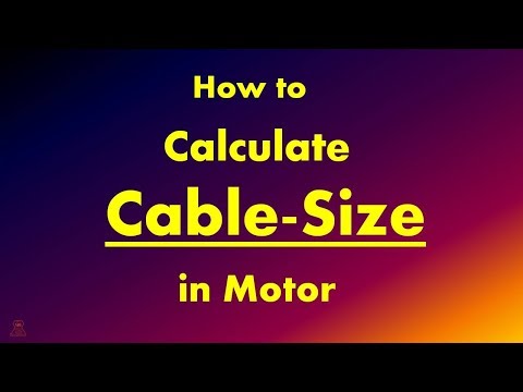 How to calculate cable size || Cable calculation formula with example