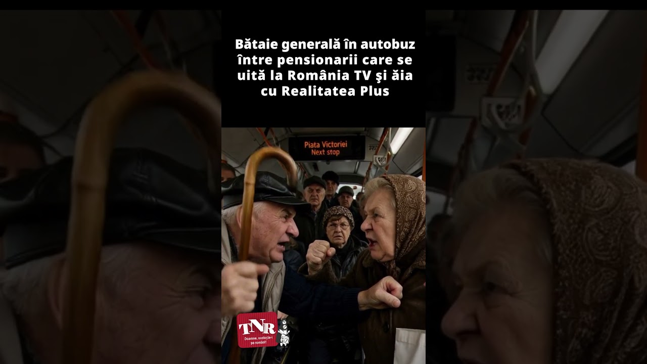 Bătaie generală în autobuzul 335 între pensionarii care se uită la RTV şi ăia cu Realitatea Plus