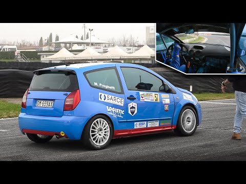 Citroën C2 R2 Max FWD Rally Car in action: 1.6L 4-Cylinder w/ 5-Speed Sequential Gearbox Sound