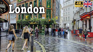 Download lagu Amazing Rainy Saturday Night Walking Tour in London | 4K HDR mp3