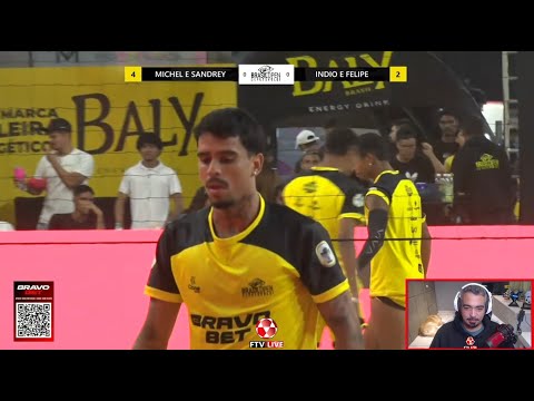 EPIC FINAL - Índio and Felipe x Sandrey and Michel - Brazil Open Footvolley React FTV Ep. 705
