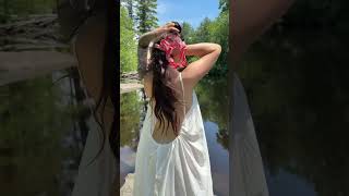 My favorite way to wear a backless dress and my hair on a hot summer day