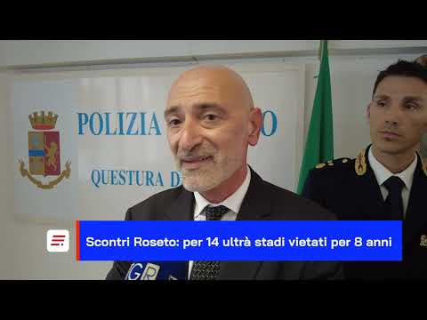 Scontri Rosetana-Teramo, mano pesante del questore: 20 Daspo, 16 sono per 8 anni