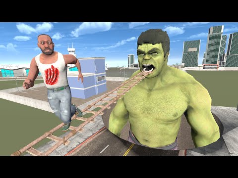 Franklin Entered Inside Hulk Head & Mouth In Indian Bike Driving 3d