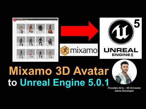 Mixamo 3D Avatar & Animation to Unreal Engine 5.0.1 Skeletal Mesh & Animation Sequence - Tutorial