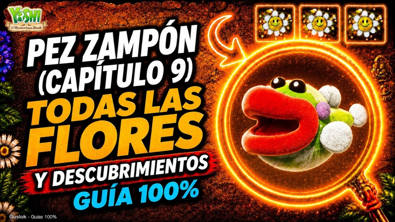 Pez Zampón Capítulo 9 Todos los Coleccionables 100% | Yoshi and the Mysterious Book Pez Zampón Capítulo 9 Todos los Coleccionables 100% | Yoshi and the Mysterious Book