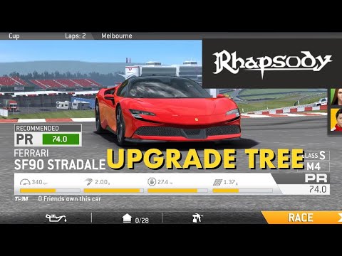 Real Racing 3 RR3 Ferrari SF90 Stradale: Full Upgrade Tree (Wizard Version)