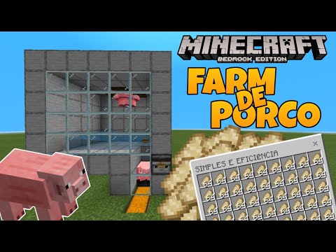 🔧Minecraft: COMO FAZER FARM DE PORCO - 1.16 - Simples e Eficiênte (MCPE/XBOX/WINDOWS/PLAYSTATION)