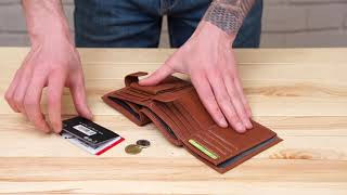 Портмоне чоловіче 14534 з натуральної шкіри Vintage коричневе