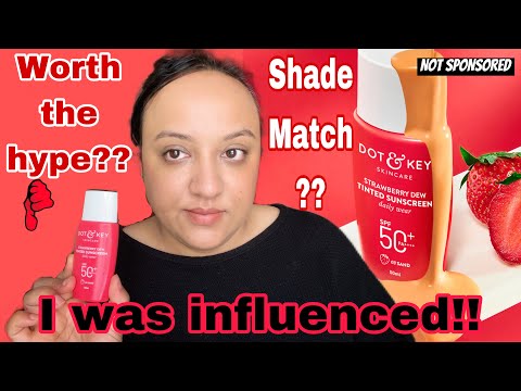 Dot and Key Strawberry Dew Tinted Sunscreen Review | Viral Dot and Key Tinted Sunscreen | Saher Saba