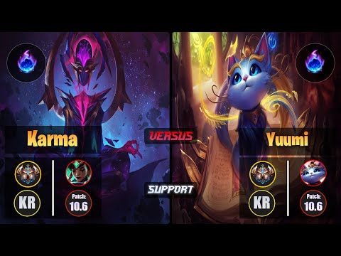 Challenger KARMA [Arcane Comet] (Support) VS  YUUMI - Challenger KR Patch 10.6