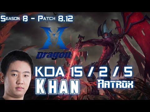 KZ Khan AATROX vs URGOT Top - Patch 8.12 KR Ranked