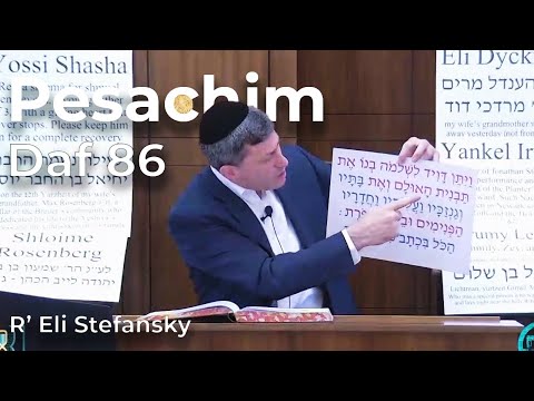 Daf Yomi Pesachim Daf 86 by R’ Eli Stefansky