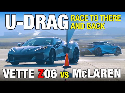DRAG RACE: 2023 Chevy Corvette Z06 vs. 2023 McLaren 765LT! | U-Drag, Power, Handling & More